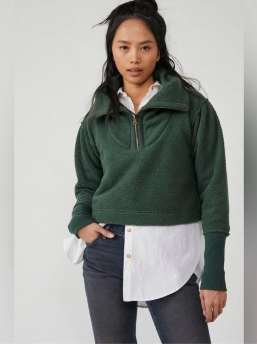Free People Poppy Half-Zip Pullover